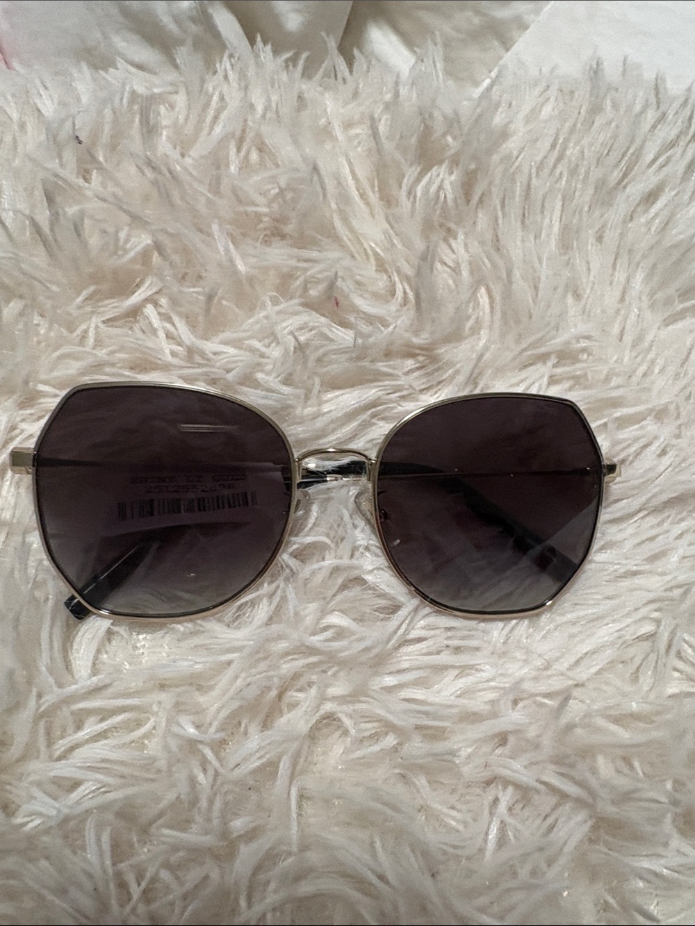 Coach Women's Silver Frame Sunglasses with Black Lenses